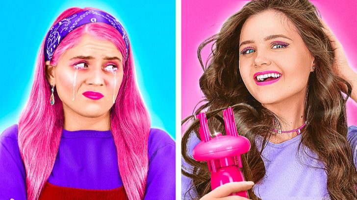 Розовый макияж 💖✨ Красивое преображение для девочки смотреть онлайн