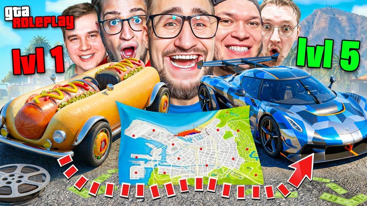 30 МАШИН СПРЯТАНЫ В ГОРОДЕ но ТОЛЬКО 1 УРОВНЯ! НИКТО НЕ НАШЕЛ ЭТИ МАШИНЫ! (GTA 5 RP) смотреть онлайн