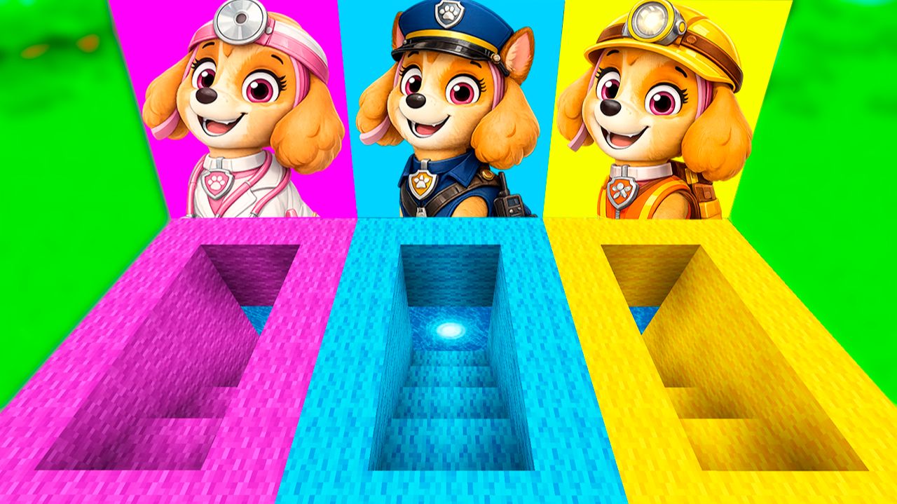 😱 ВЫБЕРИ ПРАВИЛЬНЫЙ ПОДВАЛ СКАЙ ВРАЧ, ПОЛИЦИЯ И СТРОИТЕЛЬ В МАЙНКРАФТЕ смотреть онлайн