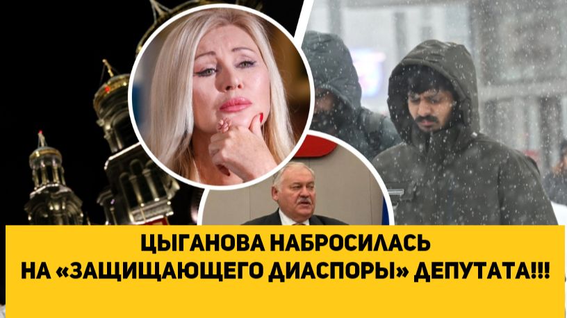 Цыганова набросилась на «защищающего диаспоры» депутата!!! смотреть онлайн