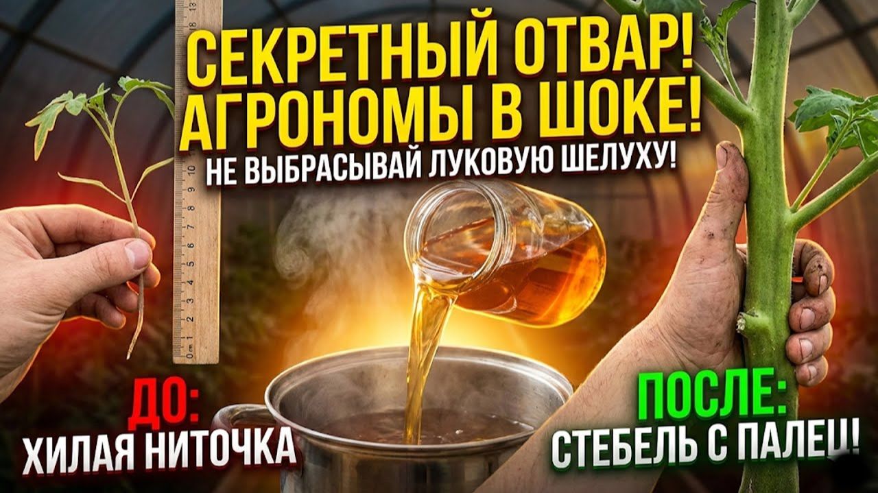 СТЕБЕЛЬ ТОЛЩЕ ПАЛЬЦА ЗА НОЧЬ! СЕКРЕТНЫЙ ОТВАР ДЛЯ ВЗРЫВНОГО РОСТА РАССАДЫ! ШОК!