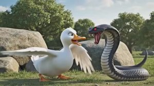 Мультфильм. Мама утка спасла утенка от змеи. Мультфильмы про уточек.