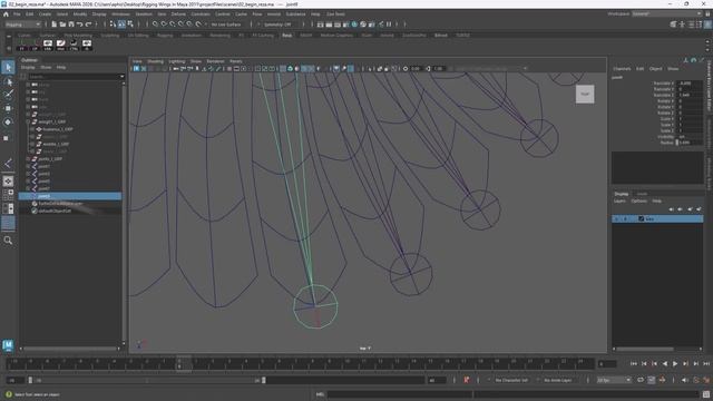 Rigging Wing in Maya Part 1 – Skeleton & Bind — SARKAMARI (1080p, h264)
