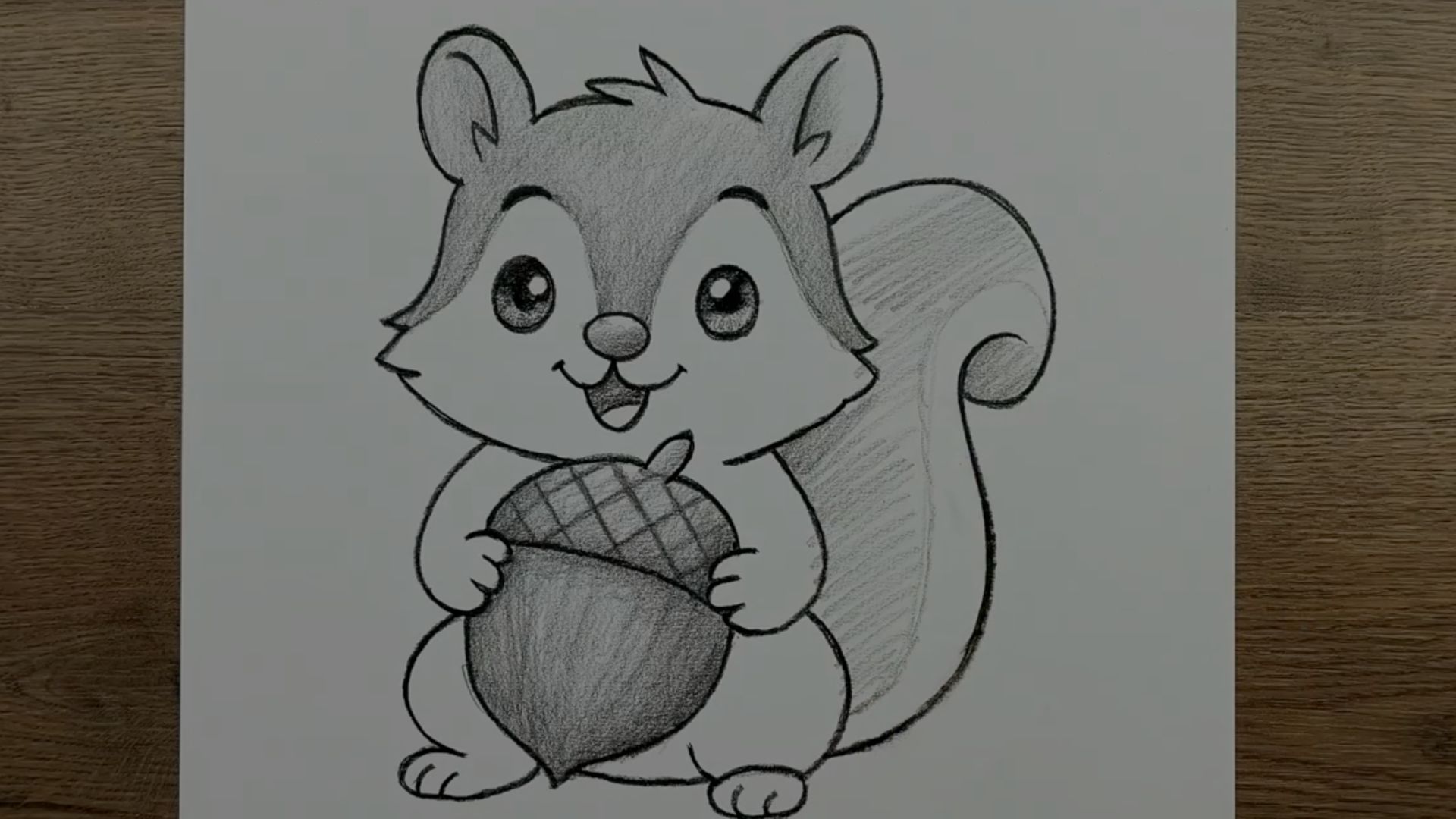Как легко нарисовать милую белку с орехом карандашом смотреть онлайн