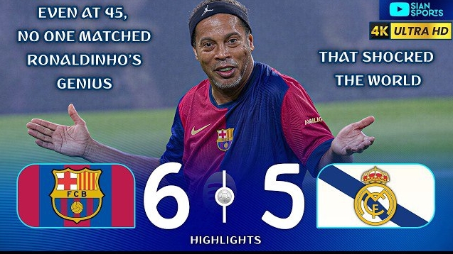 Феномен Роналдиньо.Матч Легенды Реал—Легенды Барселона 2025