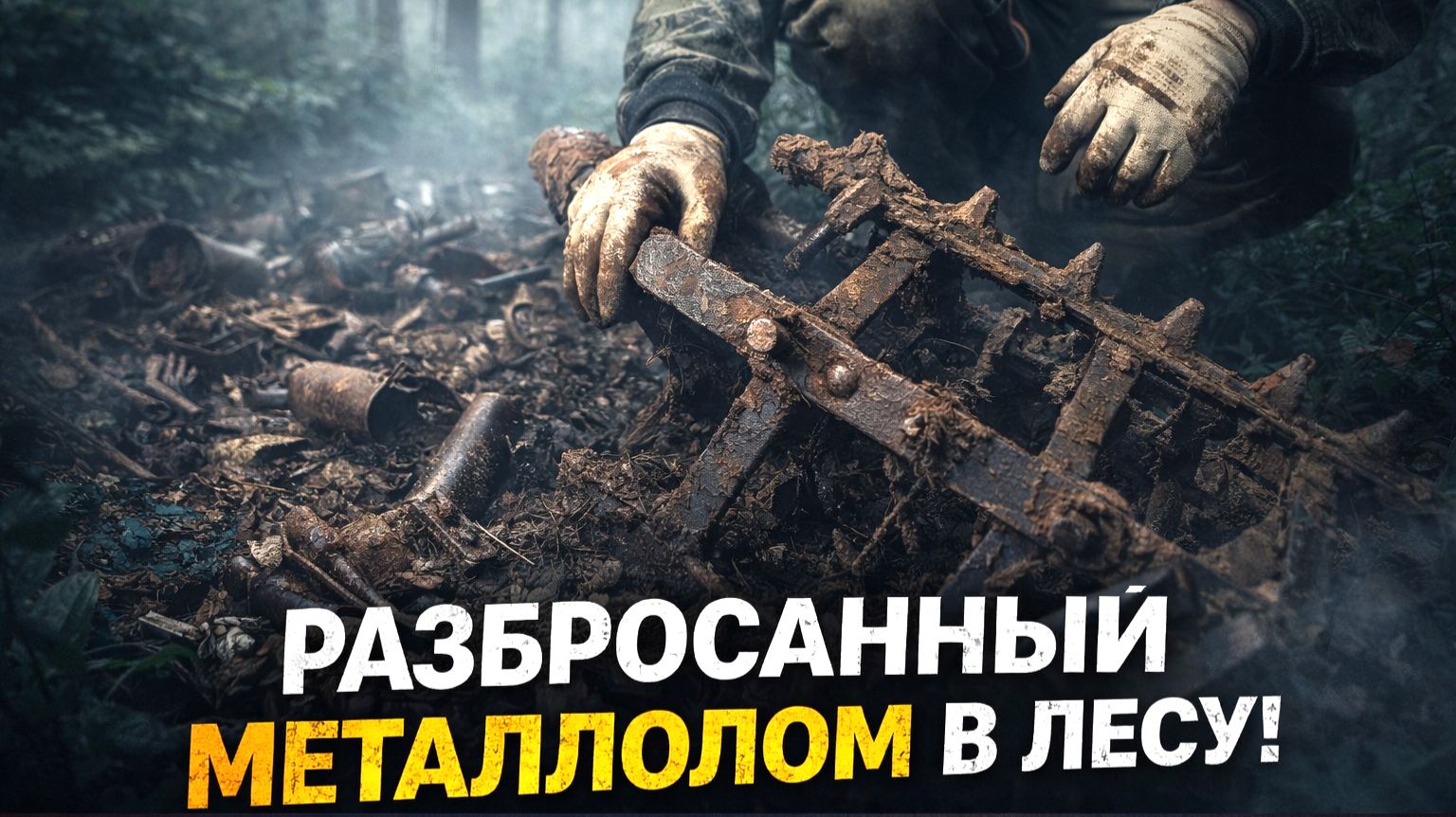 НАТКНУЛИСЬ НА РАЗБРОСАННЫЙ МЕТАЛЛОЛОМ В ГЛУХОМ ЛЕСУ. За раз не увести! смотреть онлайн