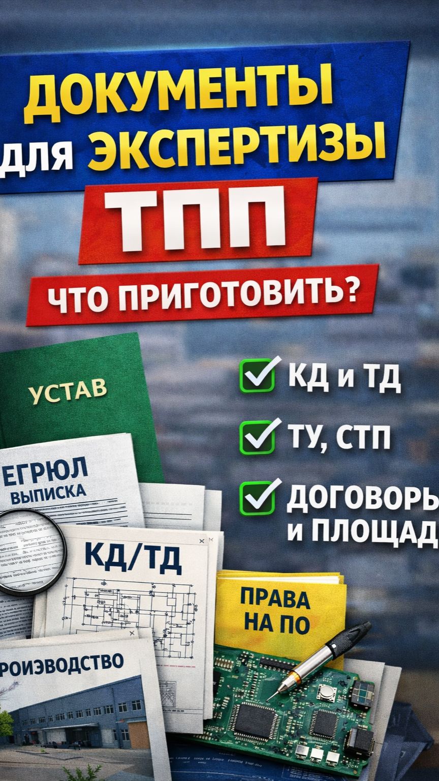 Перечень документов для экспертизы ТПП