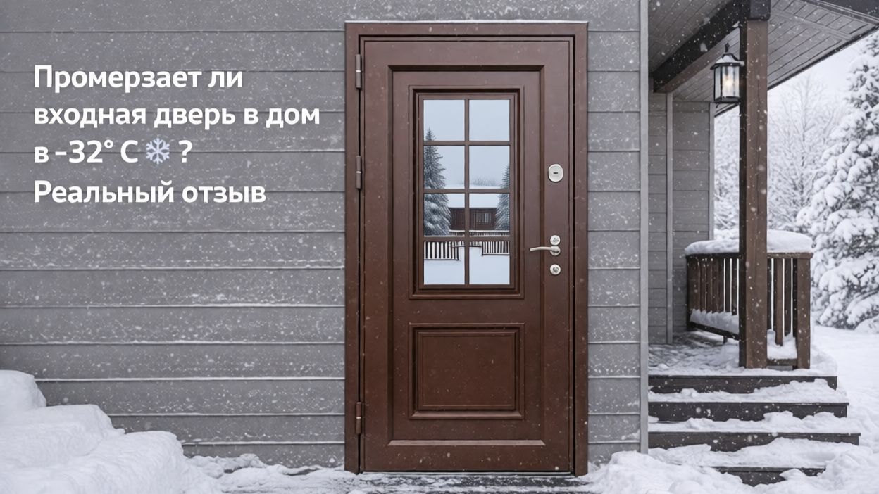 Честный отзыв об уличной входной металлической двери для частного в условиях мороза -32 С