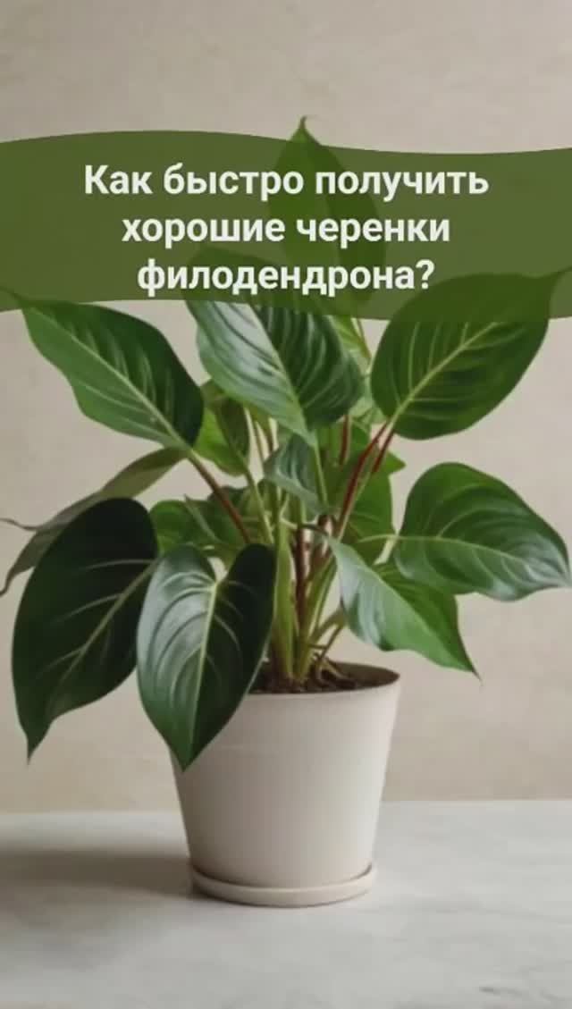Как быстро получить хорошие черенки филодендрона #филодендрон #черенкование