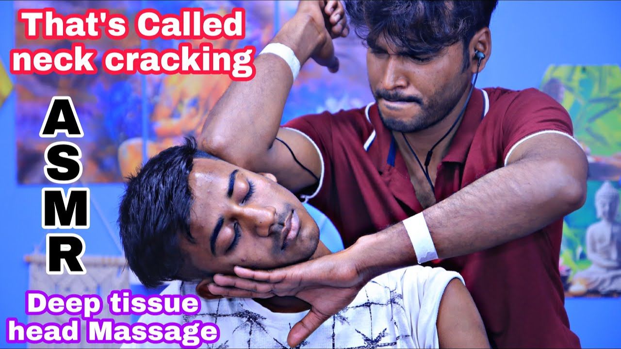 Now this is indian barber neck crack ｜ Deep tissue ASMR head massage with awesome neck cracking смотреть онлайн
