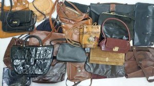 41693 ПРОДАН Сумки винтаж кожаные, 8пак, borse 1/2, секонд (vintage/extra) оптом