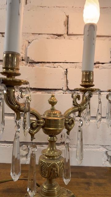 Пара двухрожковых канделябров с подвесками 20752