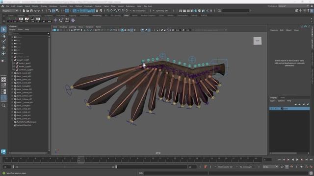 Rigging Wings in Maya Part 3 – Feather Twist Using Deformers — SARKAMARI (1080p, h264)