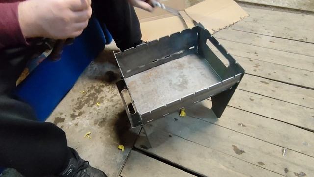 Мангал разборный 3 мм, с подказанником и кочергой