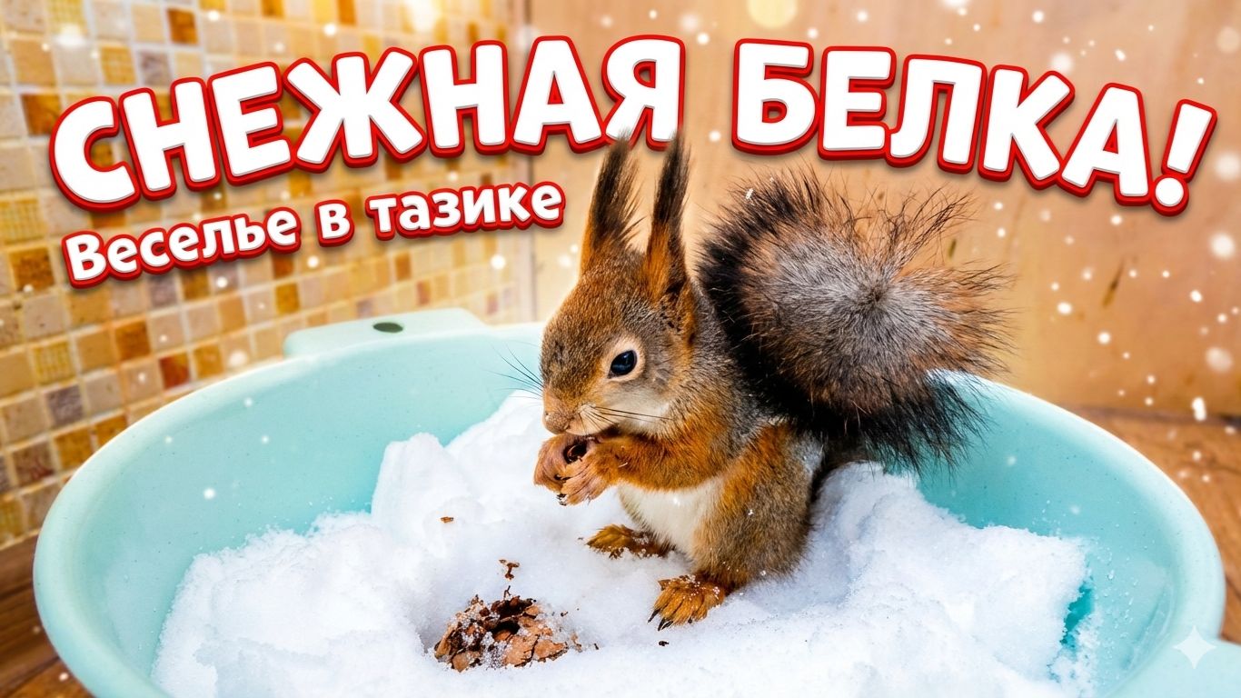 НАШЕЛ БЕЛКУ В ТАЗУ СО СНЕГОМ У СЕБЯ НА БАЛКОНЕ ЧТО ОНА ТВОРИТ С КЕДРОВОЙ ШИШКОЙ БУДНИ ДОМАШНЕЙ БЕЛКИ