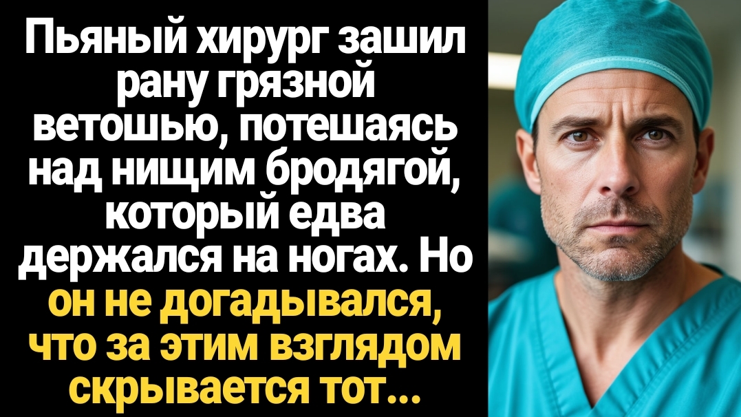 ИСТОРИИ ИЗ ЖИЗНИ/Пьяный хирург зашил рану грязной ветошью, потешаясь над нищим бродягой смотреть онлайн
