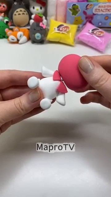 Лепим милашку Мелоди воздушный пластилин чтослепить лепка clay diy handmade
