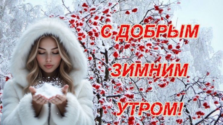 С добрым зимним утром! Красивая музыкальная открытка с добрым утром!
