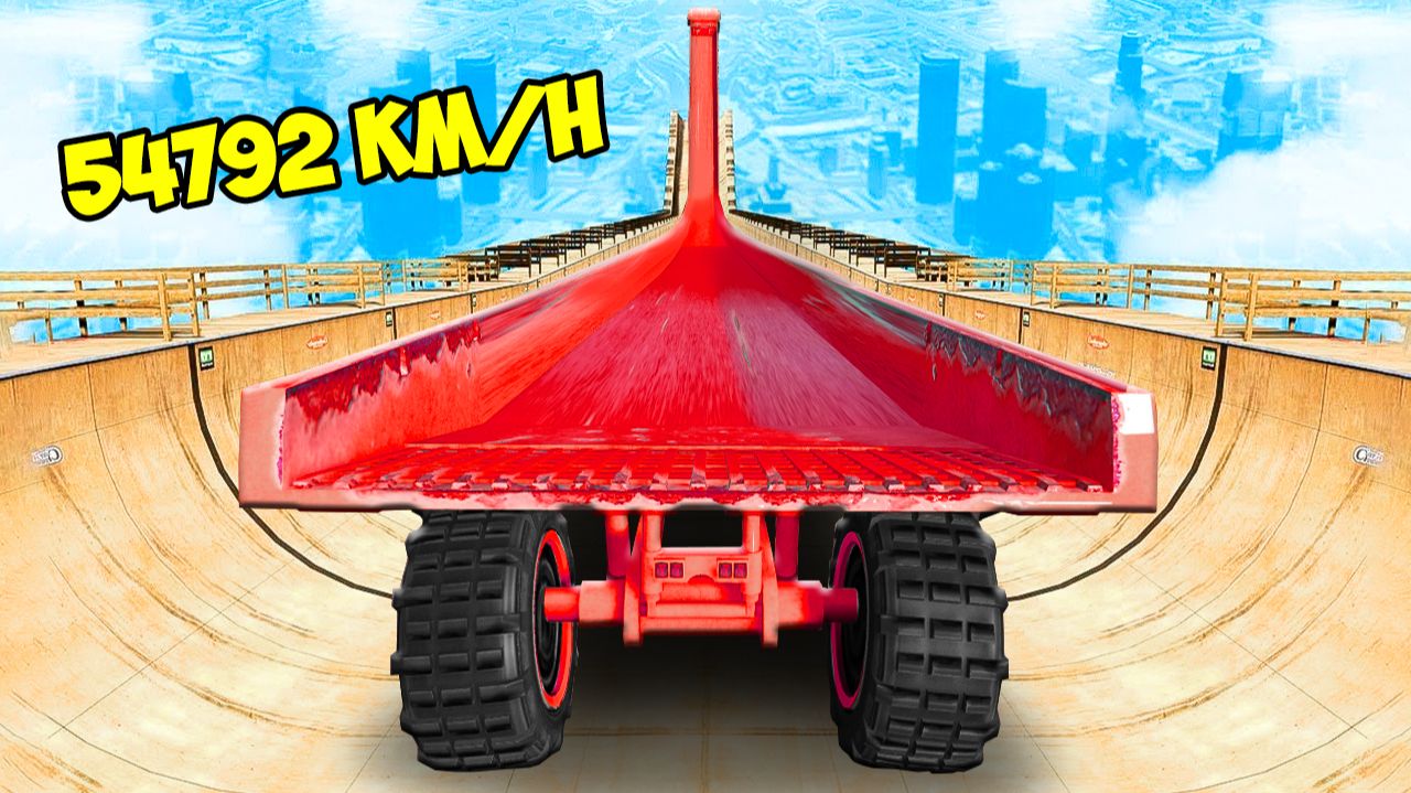 СПУСК БЕЗ ТОРМОЗОВ НА САМОМ ДЛИННОМ ЛИМУЗИНЕ БЕЛАЗ ПО ТРАМПЛИНУ В ГТА 5! смотреть онлайн