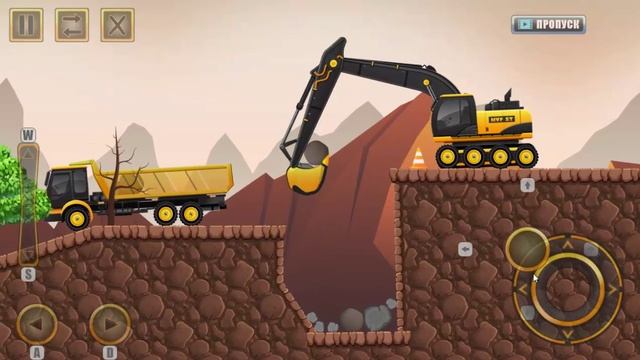 ЭКСКАВАТОР ГРУЗИТ КАМНИ В САМОСВАЛ. мультфильм. ЭКСКАВАТОР ГРУЗИТ КАМНИ В САМОСВАЛ. мультфильм.