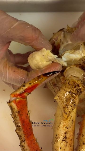 Достаём мясо из камчатского краба, только что сваренного 🦀