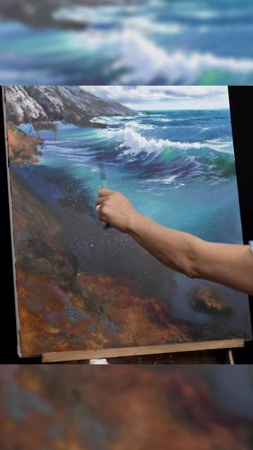 Пишем живописный берег! #ольгабазанова #искусство #творчество #живопись Пишем живописный берег! #ольгабазанова #искусство #творчество #живопись