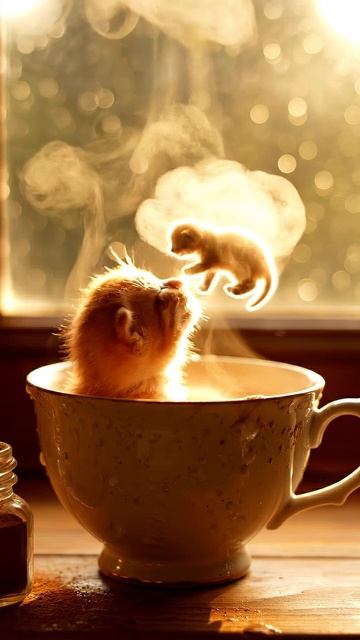 Echoes in the Teacup / Эхо в чайной чашке #shorts #cat #веселыекоты #cute #видосыоткота #котофейка смотреть онлайн