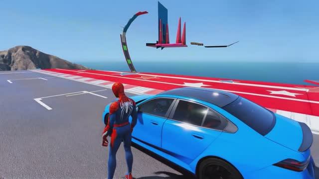 Паркур на горе: Скоростные суперкары СУПЕРГЕРОЕВ В ГТА 5 смотреть онлайн