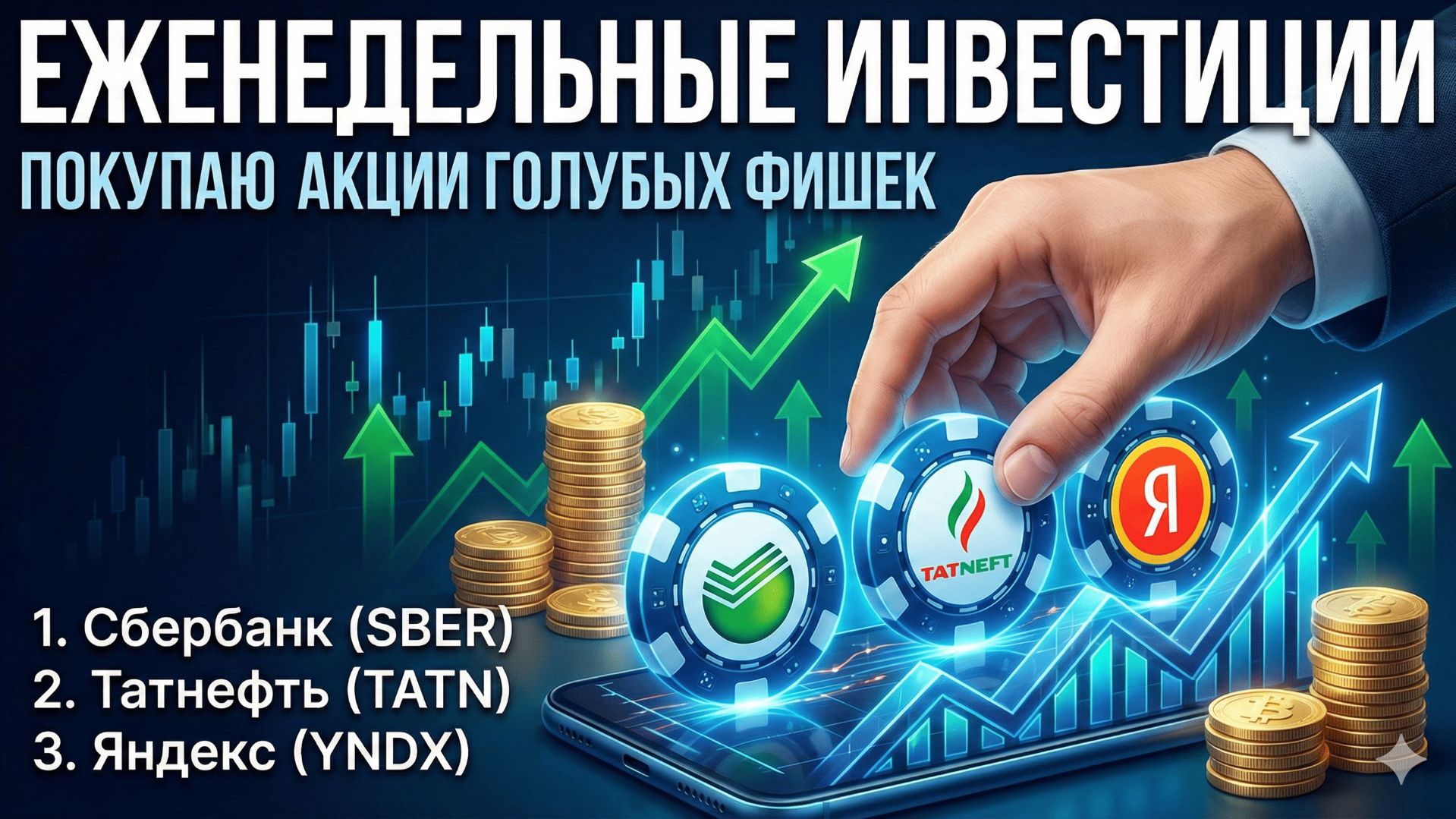 Еженедельные инвестиции: покупаю акции Голубых фишек Московской биржи 04.02.2026