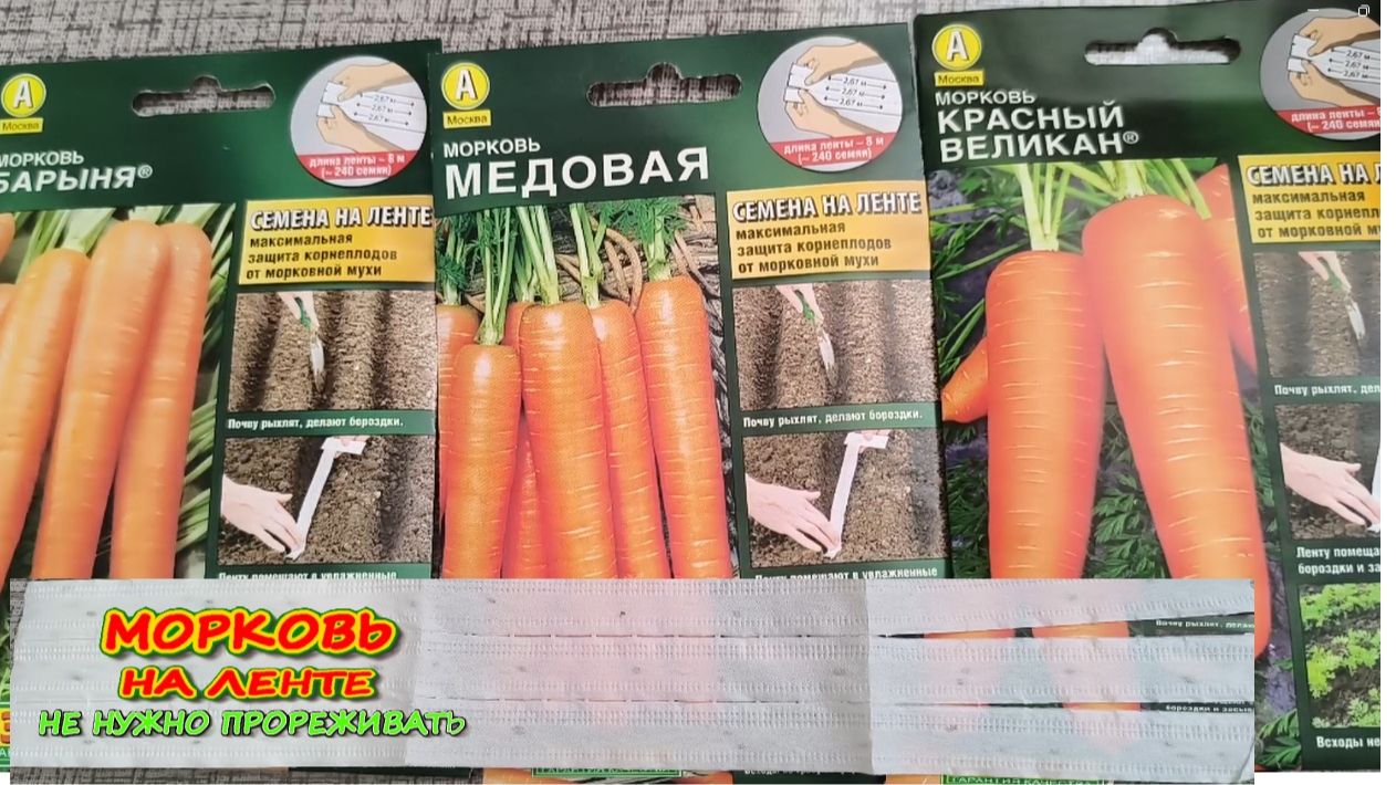 Семена моркови на ленте — это хороший метод упаковки и посадки. Готовимся к дачному сезону. смотреть онлайн