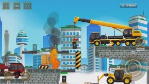 ПОТУШИЛИ ПОЖАР.     МУЛЬТИК. СТРОИТЕЛЬНЫЕ МАШИНКИ.