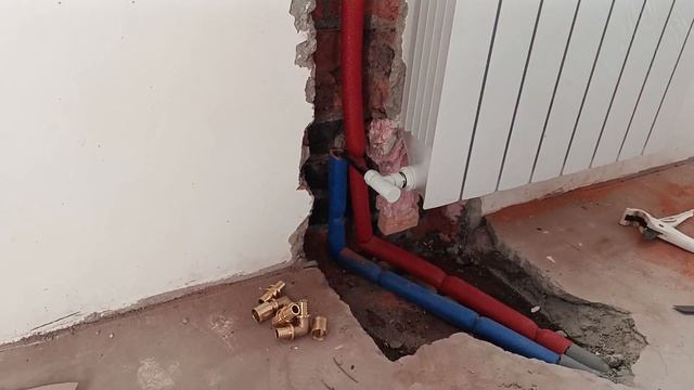 подводка к приборам отопления шитым полиэтиленом