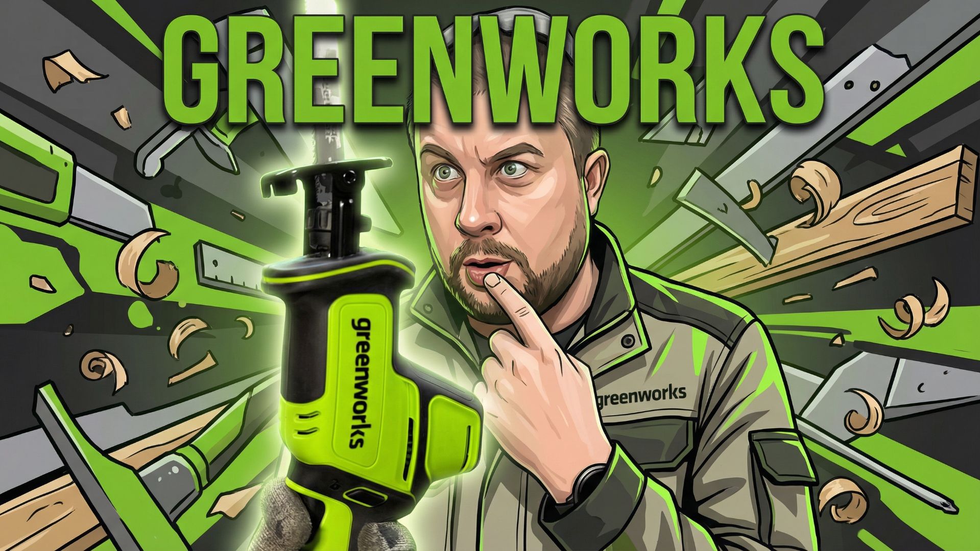Пила сабельная аккумуляторная Greenworks GPT-CRS-25 смотреть онлайн