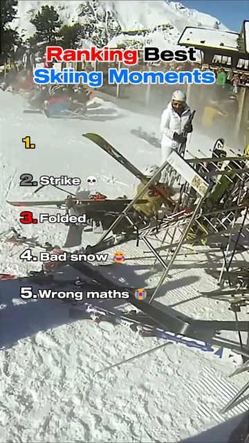 Ranking Best Skiing Moments 🚀⛷️😂 #shorts #skiing