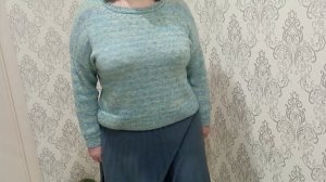 "Голубая дымка". Джемпер из носочной пряжи.