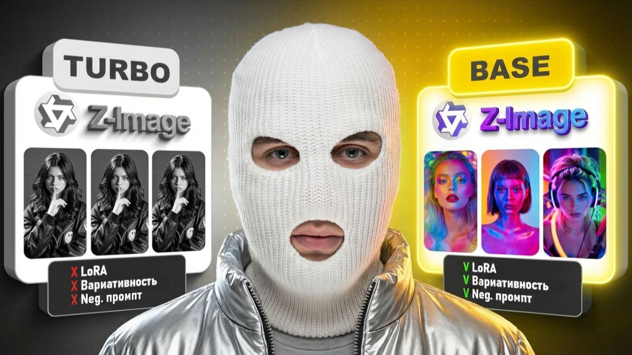 ЭТО ЛУЧШАЯ бесплатная AI-модель? Z-Image Base vs Turbo ComfyUI