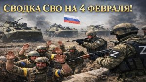 Сводка СВО на 4 февраля. Новости СВО. Ситуация на фронте. Сводка боевых действий 04.02.2026
