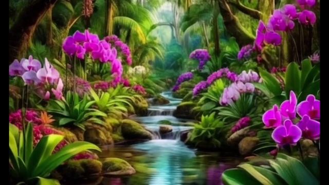 Райский сад, с неземной красотой орхидеи