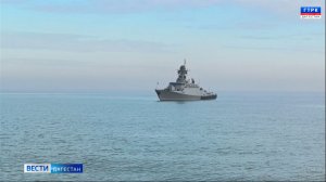 Экипаж корабля «Град Свияжск» провёл учение по борьбе за живучесть во время выхода в море