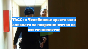 ТАСС: в Челябинске арестовали адвоката за посредничество во взяточничестве