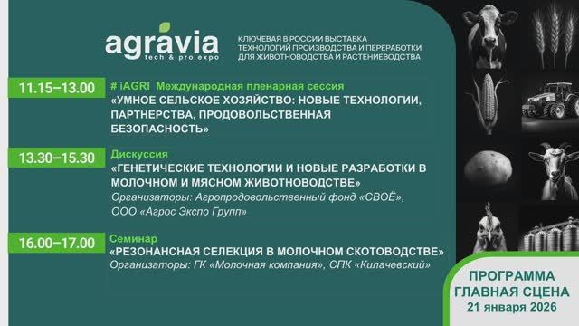 Международная пленарная сессия «УМНОЕ СЕЛЬСКОЕ ХОЗЯЙСТВО» смотреть онлайн