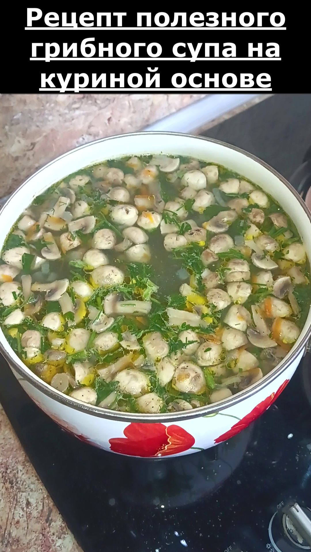 Рецепт грибного супа с курицей. Грибной суп на куриной основе рецепт. Суп с грибами рецепт смотреть онлайн