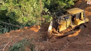 Строительство, расчистка горной дороги, обзор