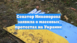 Сенатор Никонорова заявила о массовых протестах на Украине
