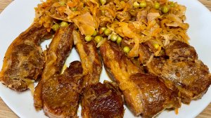 Баранина с квашеной капустой и грибами в мультиварке