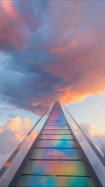 Подъем к облакам: волшебная лестница небо стремление приключение