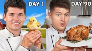 Я вырастил курицу и приготовил её!