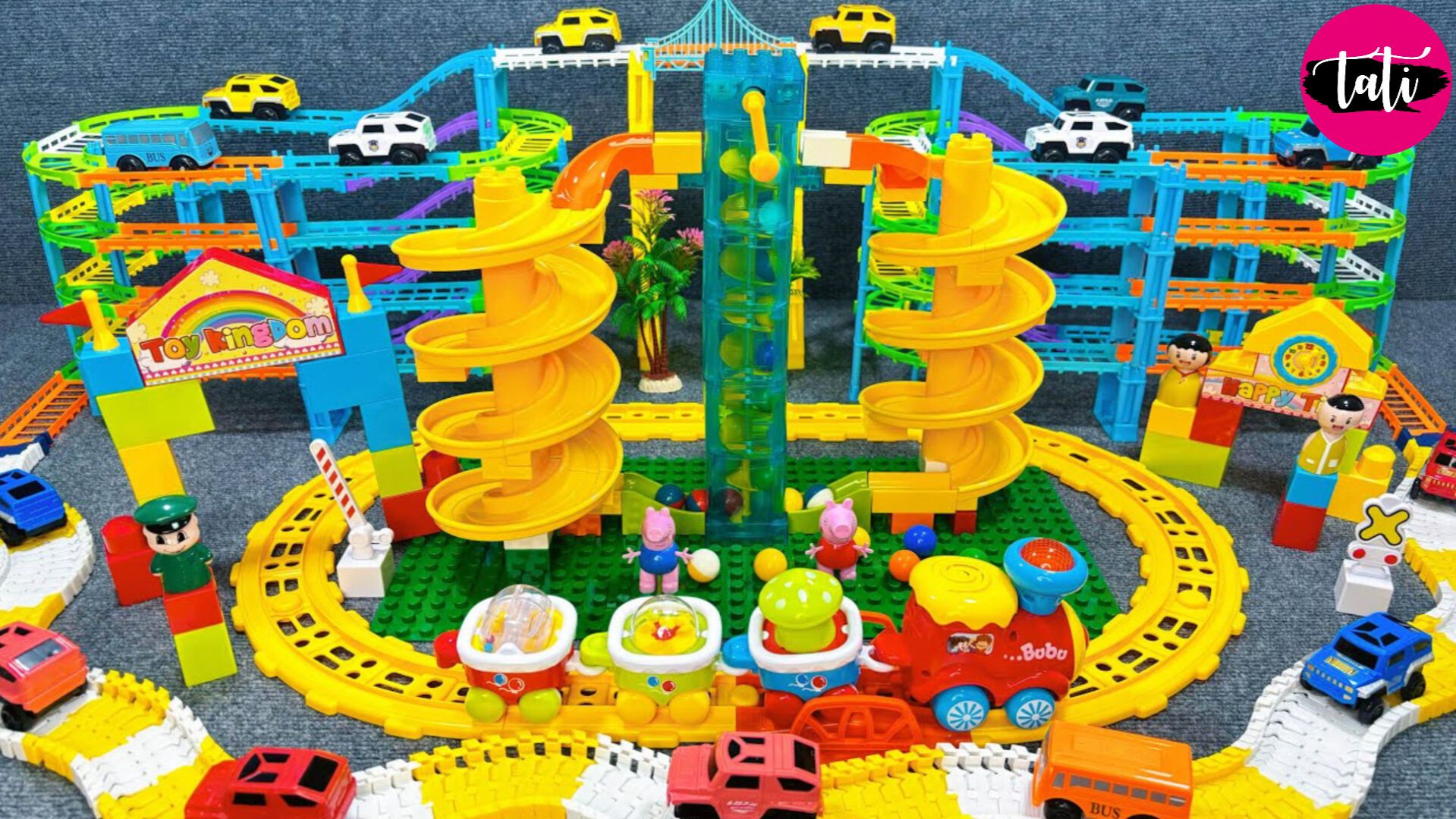 Играем в самую большую трассу. Мультфильм для детей. ASMR АСМР