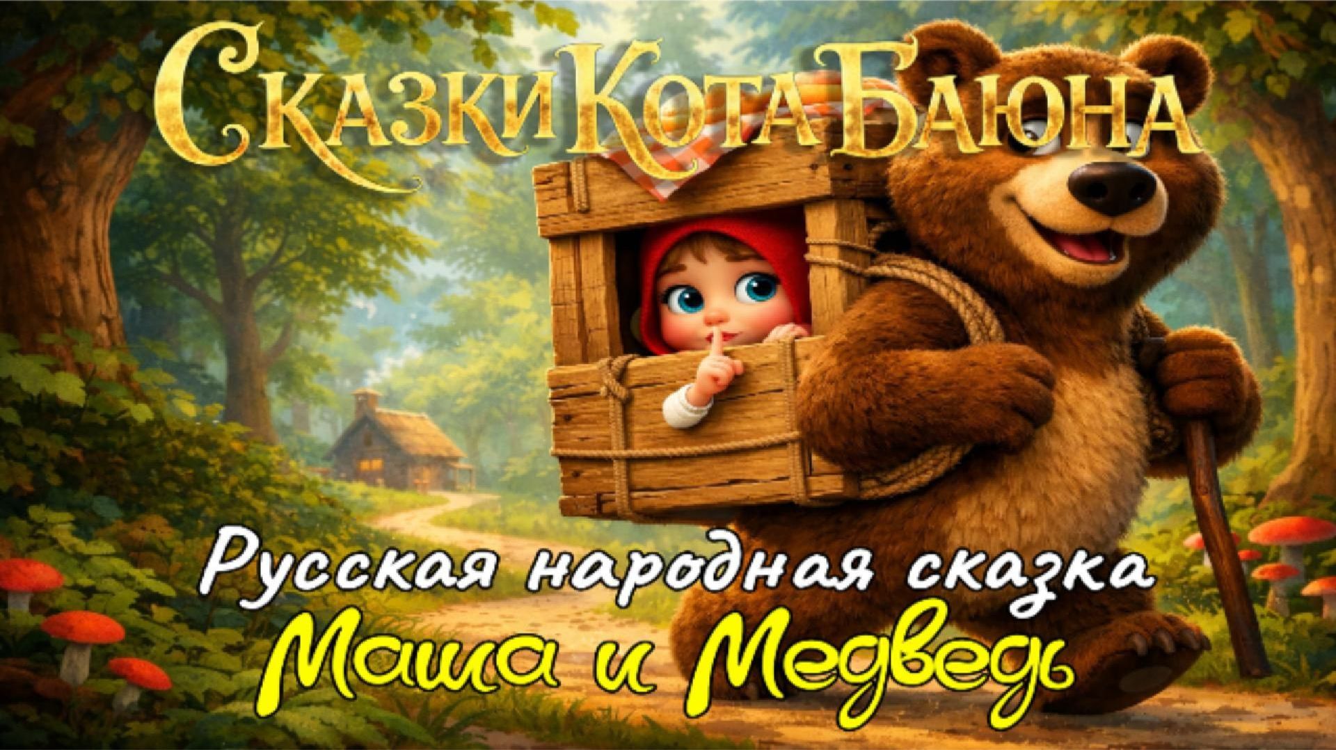 СКАЗКИ КОТА БАЮНА. Русская народная сказка «Маша и медведь»