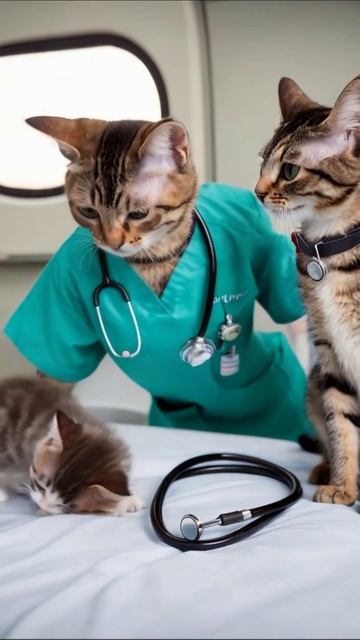 Кошачий ветеринар: забота о питомцах #кошки #ветеринария #питомцы